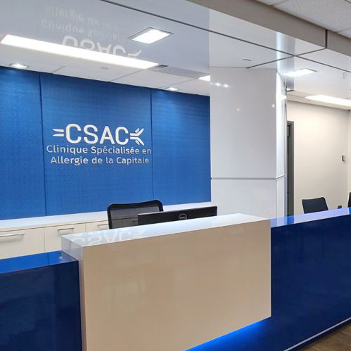 Bureaux de la CSAC (Clinique Spécialisée en Allergie de la Capitale), Québec (QC).